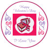 Hearts Clipart Circle Valentine Coasters